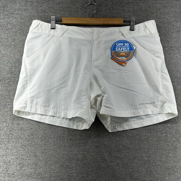 Columbia Pants - Columbia Omni‎ Shade Shorts Women Size XL White UPF 30 NEW
